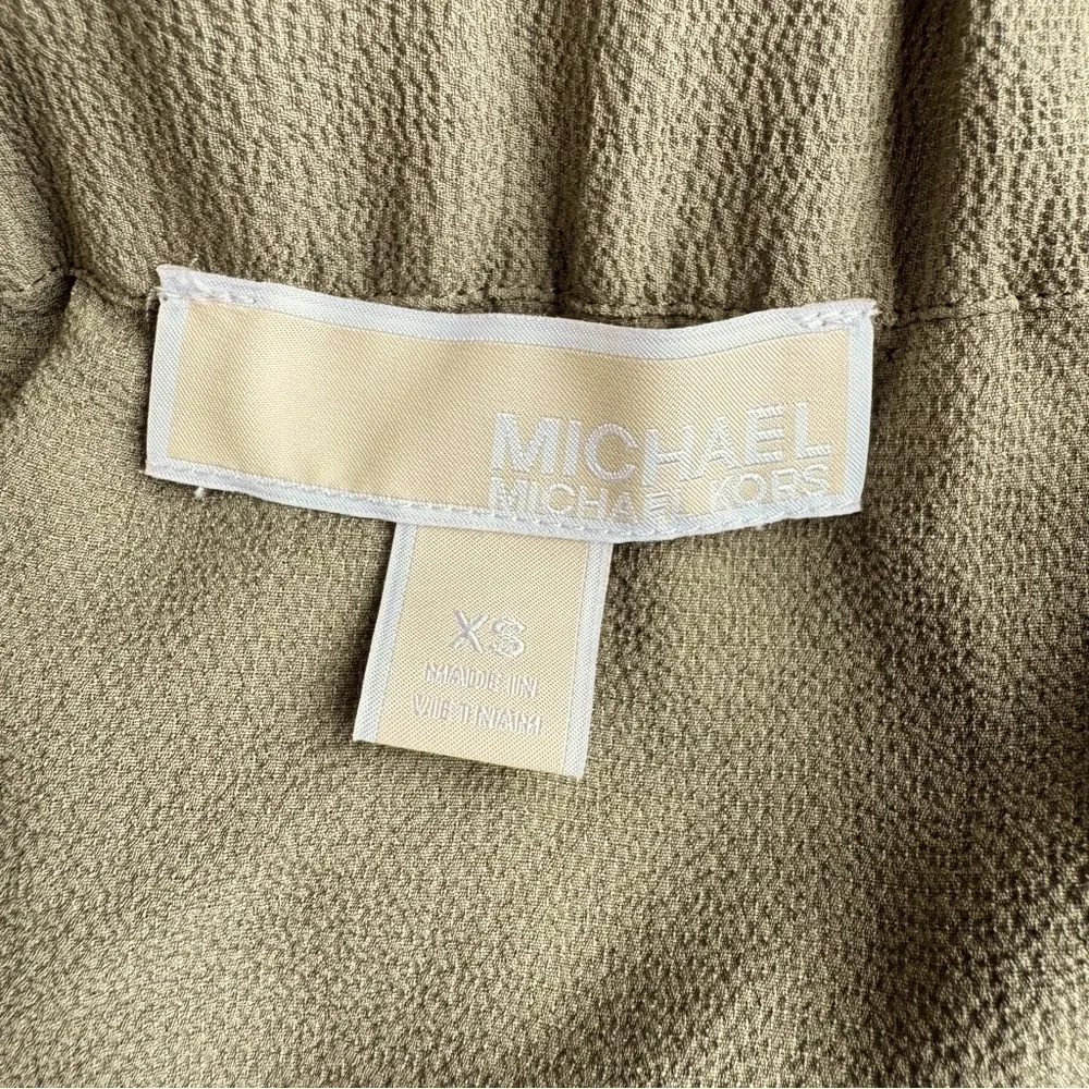 MICHAEL KORS Off Shoulder Jumpsuit XS Olive  Green Jogger Athflow‎ Casual